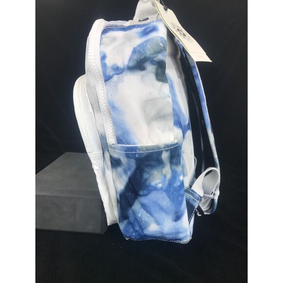 Kipling Tie Dye Pattern Backpack school book bag Blue/White/Gray New - Picture 3 of 12